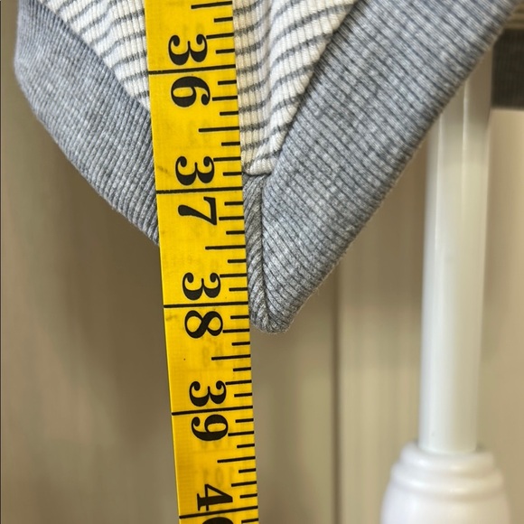 Monteau White/Grey Striped Midi Tank Sz M - Picture 8 of 15